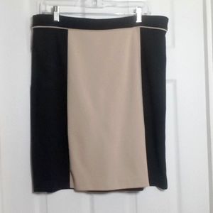 knit pencil skirt Colorblock Dana Buchman